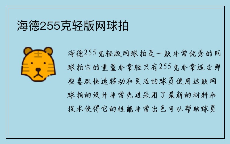 海德255克轻版网球拍